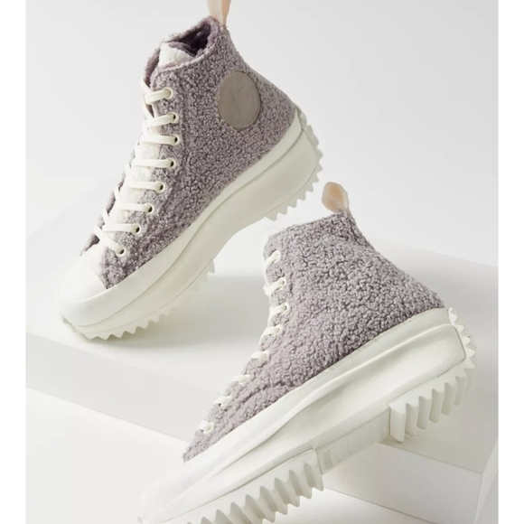 Converse Run Star Hike Cozy Sherpa Platform High Top Sneaker NEW - Picture 9 of 9